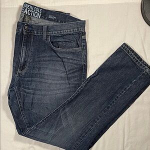 Men’s Kenneth Cole Reaction Slim Fit Jeans - Premium Denim Size 36 x 32